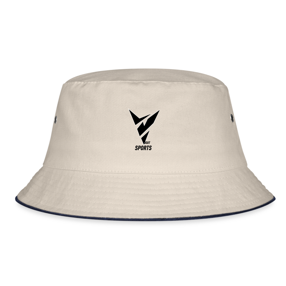 Bucket Hat - ecru/navy