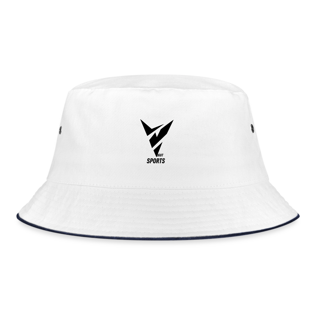 Bucket Hat - white/navy