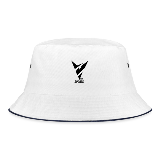 Bucket Hat - white/navy